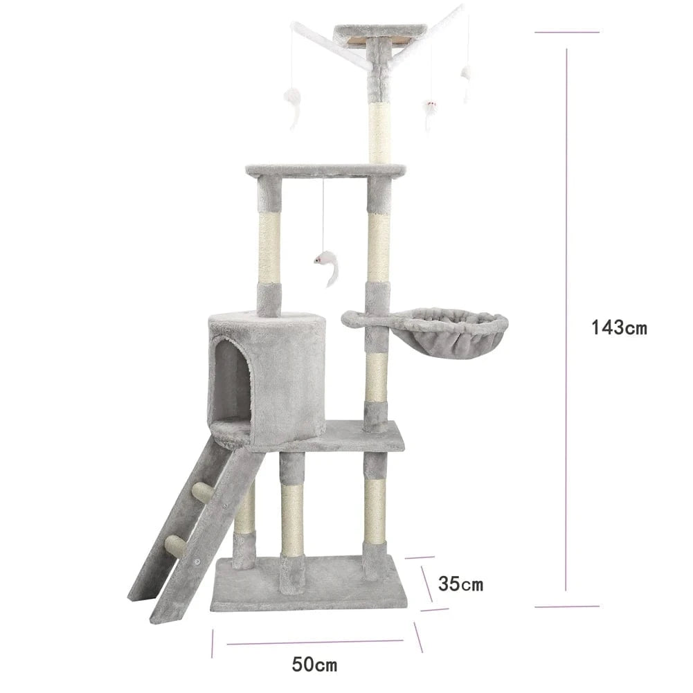 Gris Clair Arbre a chat moyen<br>Le trone