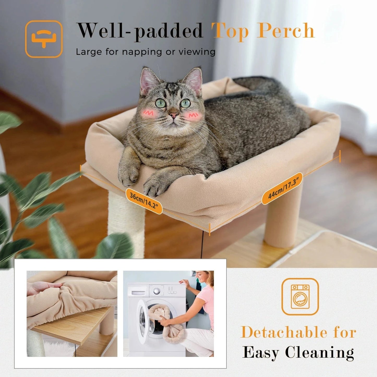 Gris/Noir Arbre a chat moyen<br>Medium Palace