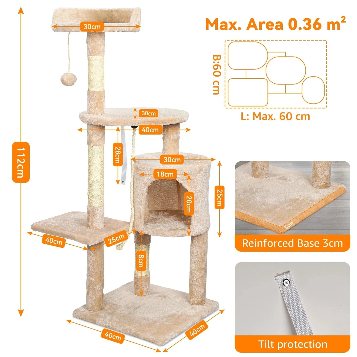 Beige Arbre a chat moyen<br>Miaou Loft