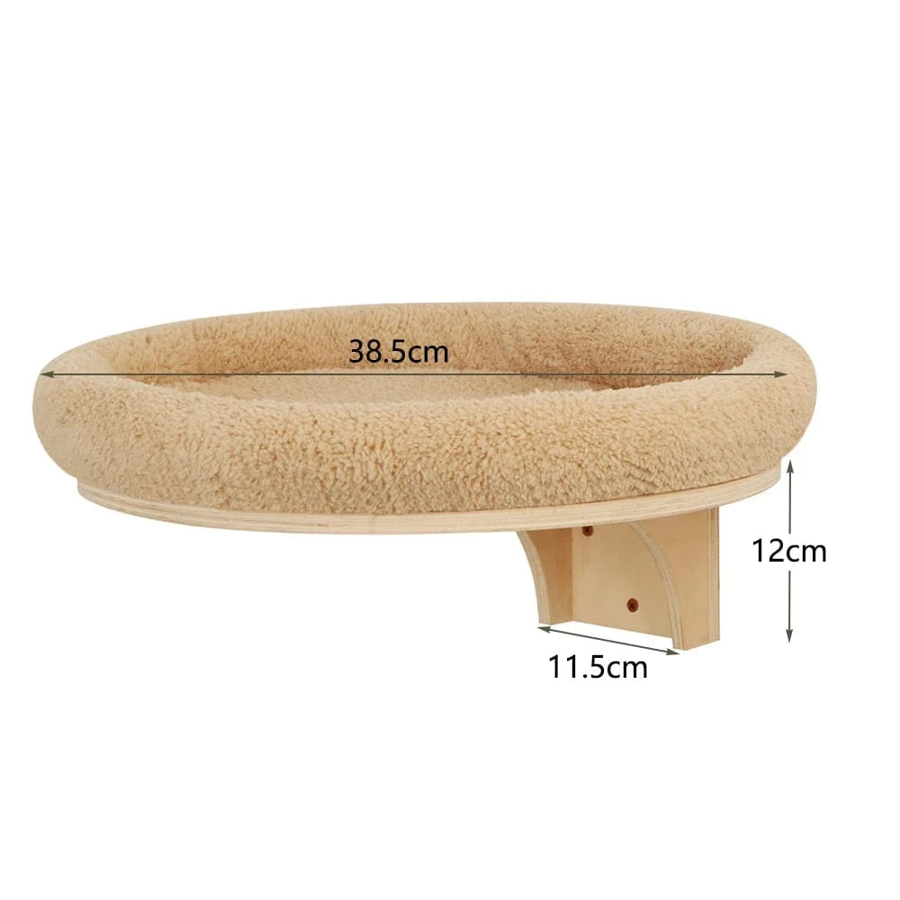 Bois/Peluche Arbre a chat mural<br>Corde a grimper