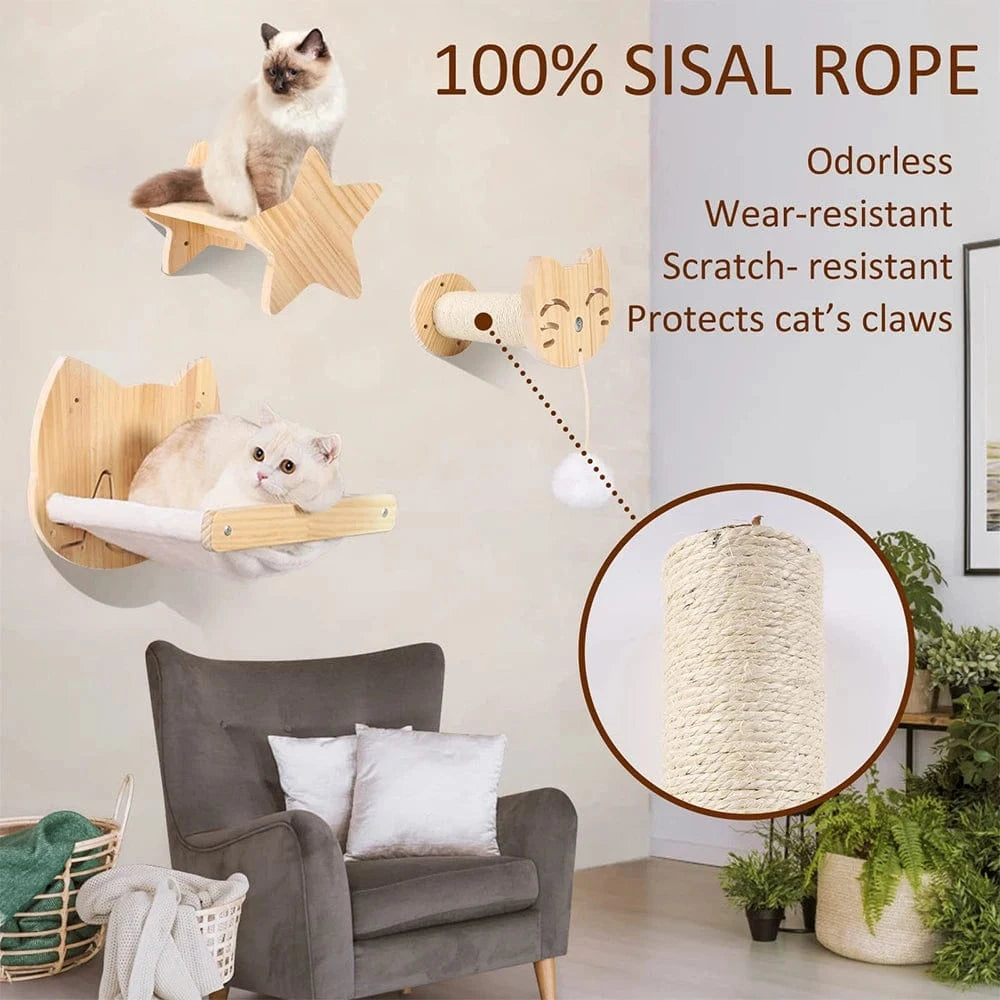 Bois Arbre a chat mural<br>Hamac paradisiaque