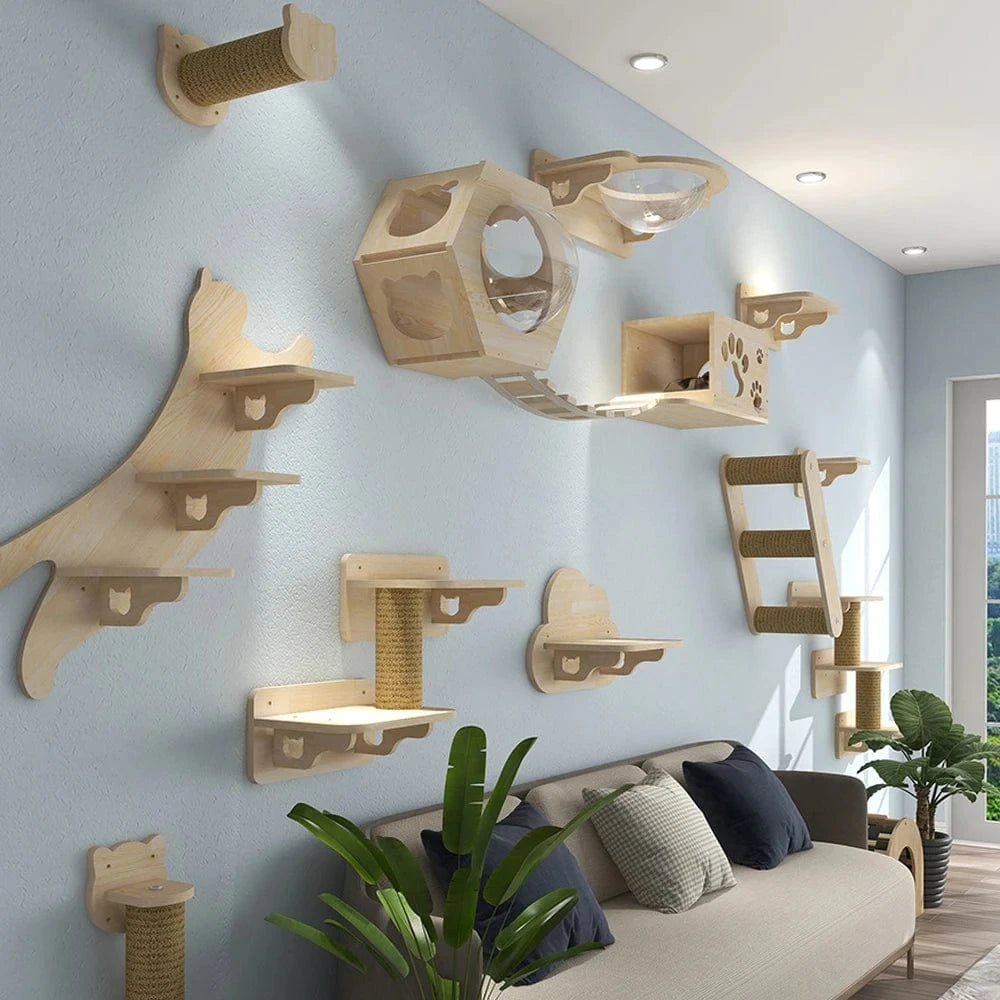 Bois Arbre a chat mural<br>Pond