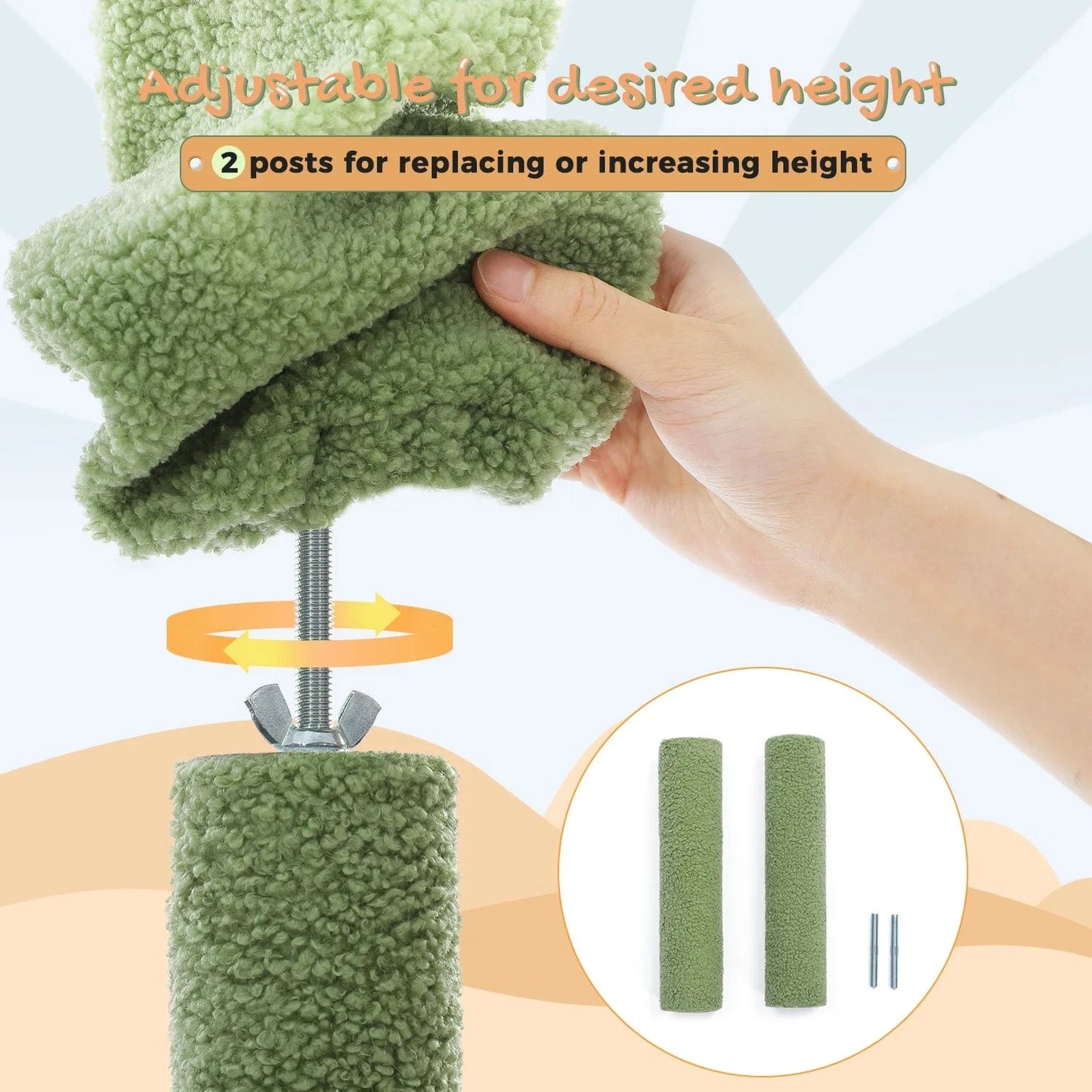 Vert cactus Arbre a chat plafond<br>Tronc du Ciel