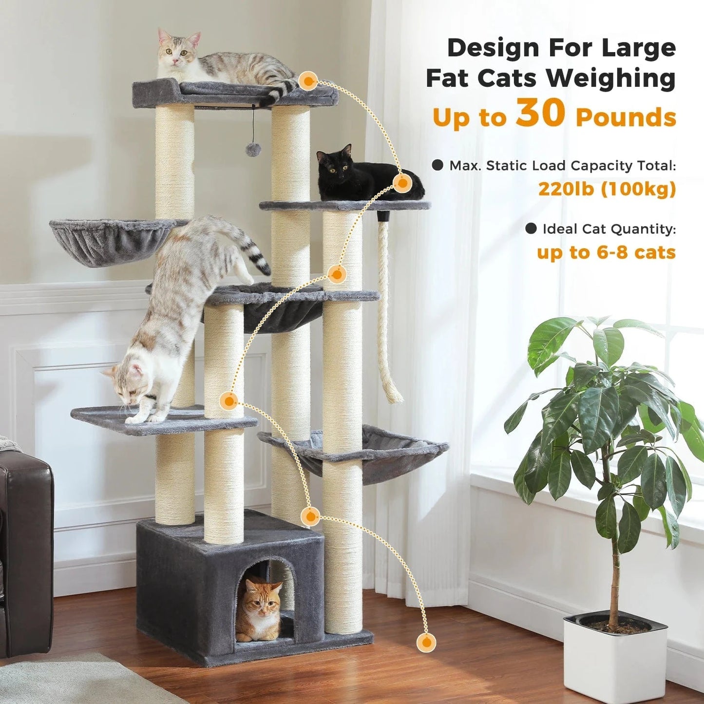 Gris Arbre a chat XXL<br>Empire du Chat
