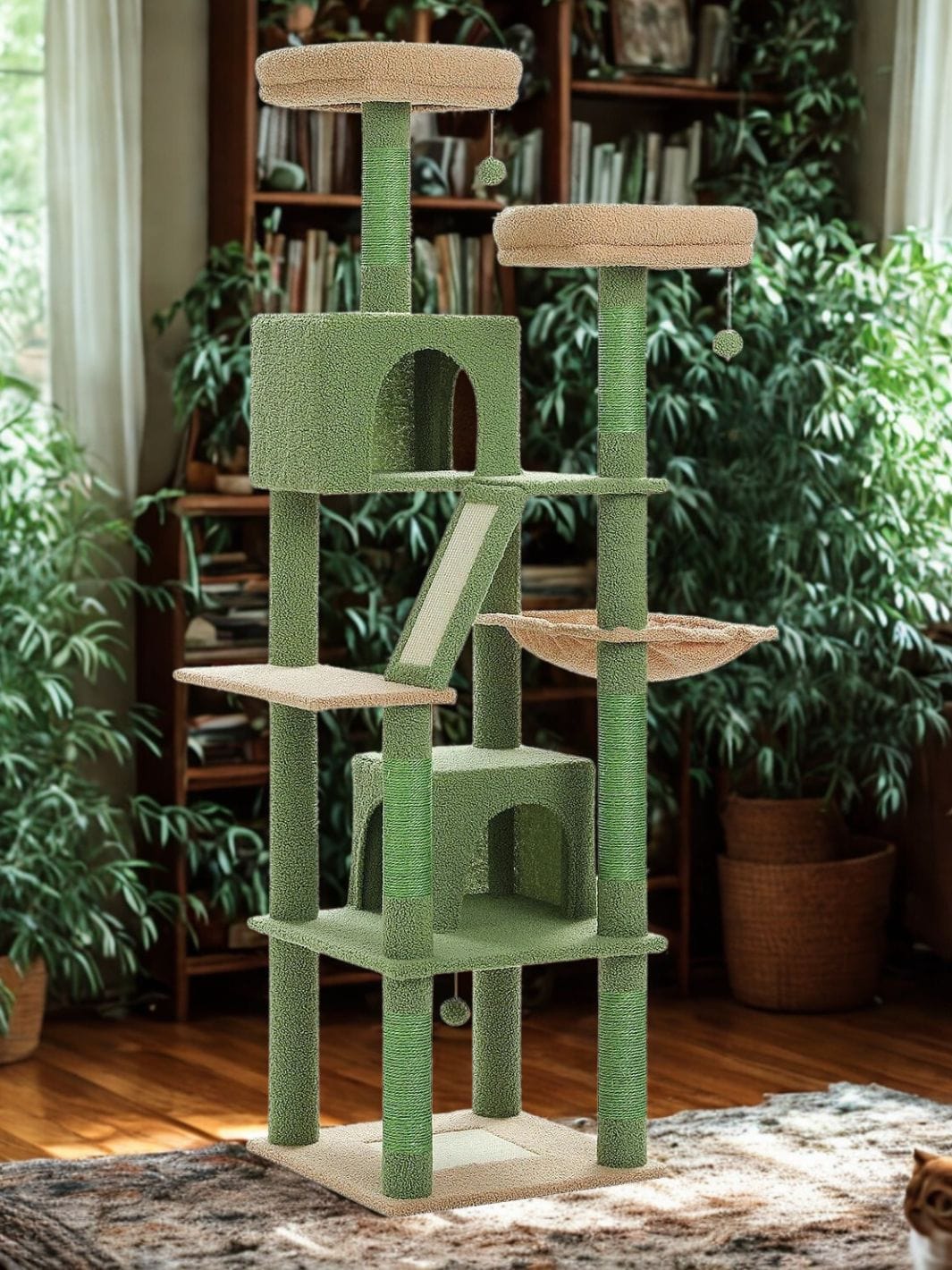 Vert Arbre à Chat XXL<br>Pour Chats Rois et Reines