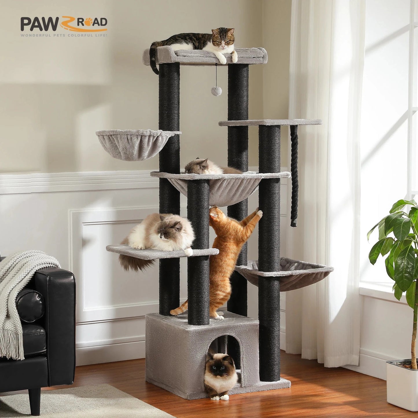 Gris Arbre a chat XXL<br>Trone Royal