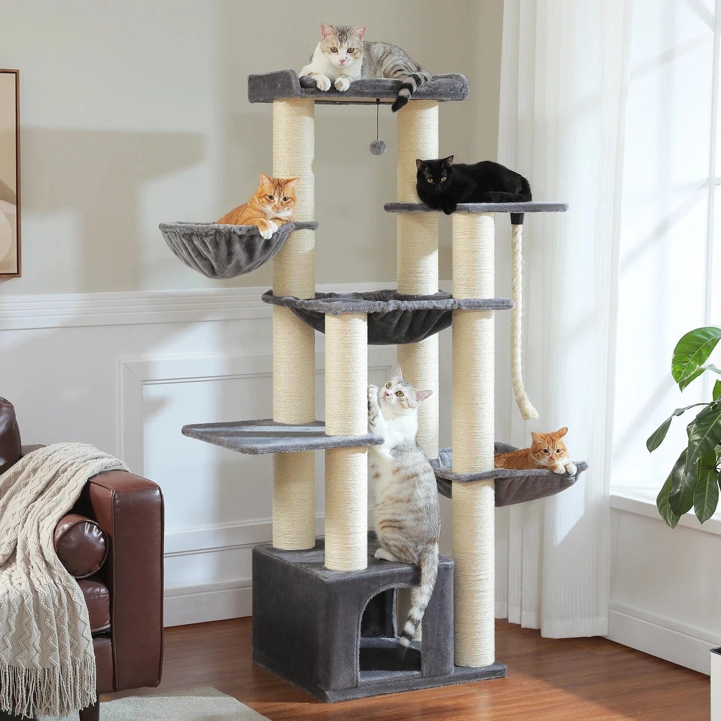 Gris Arbre a chat XXL<br>Trone Royal