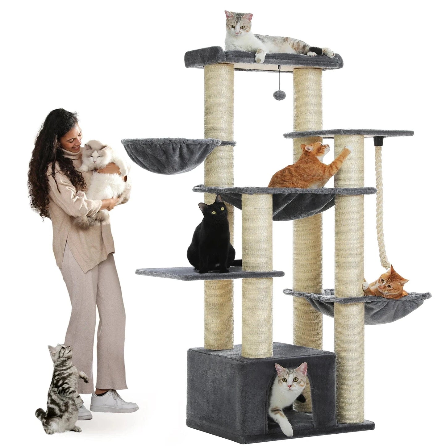 Gris Arbre a chat XXL<br>Trone Royal