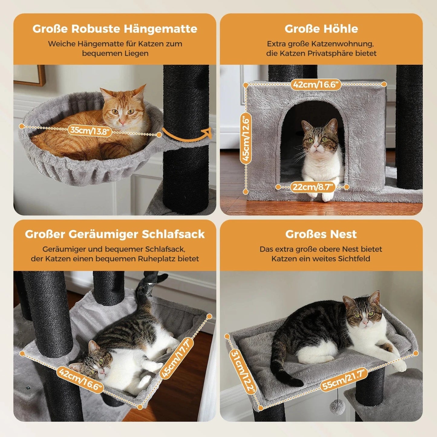 Gris Arbre a chat XXL<br>Trone Royal