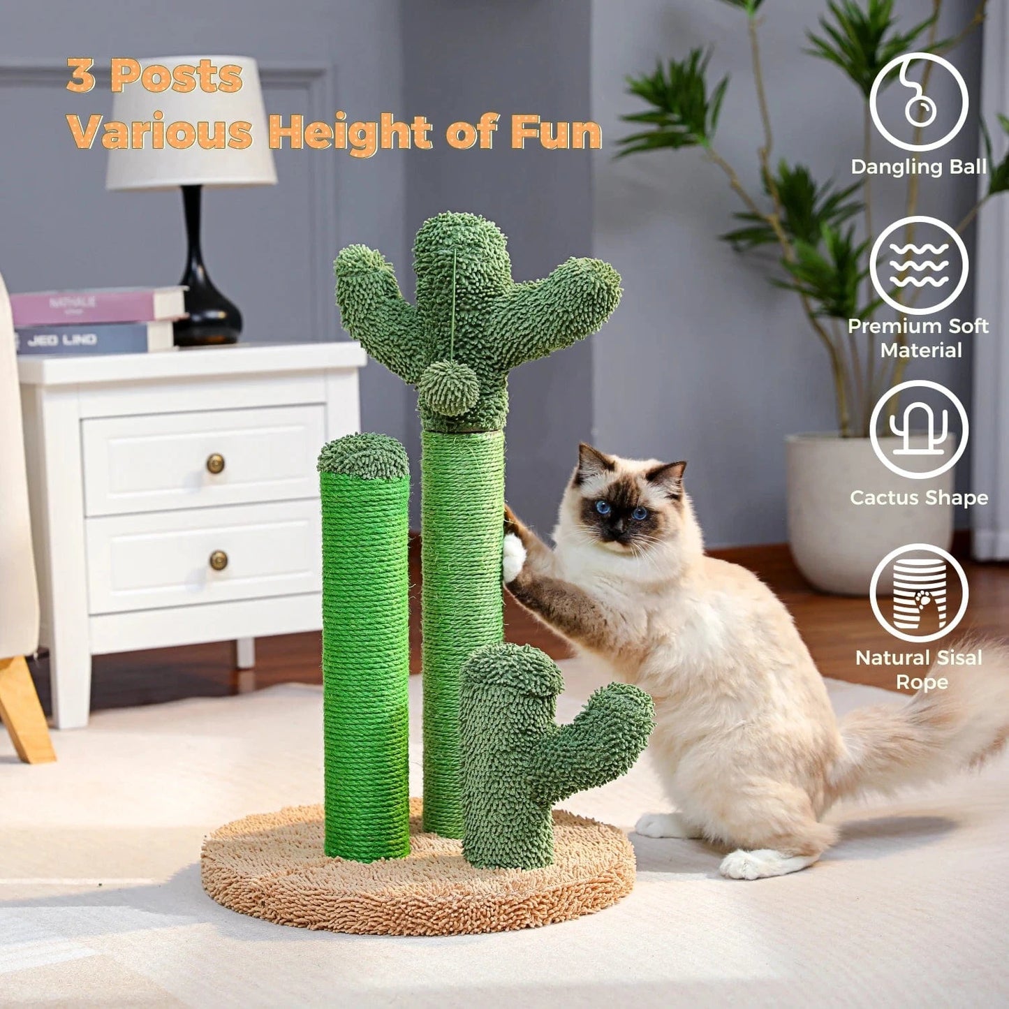 Vert/Brun Griffoir pour chat<br>Racine Active