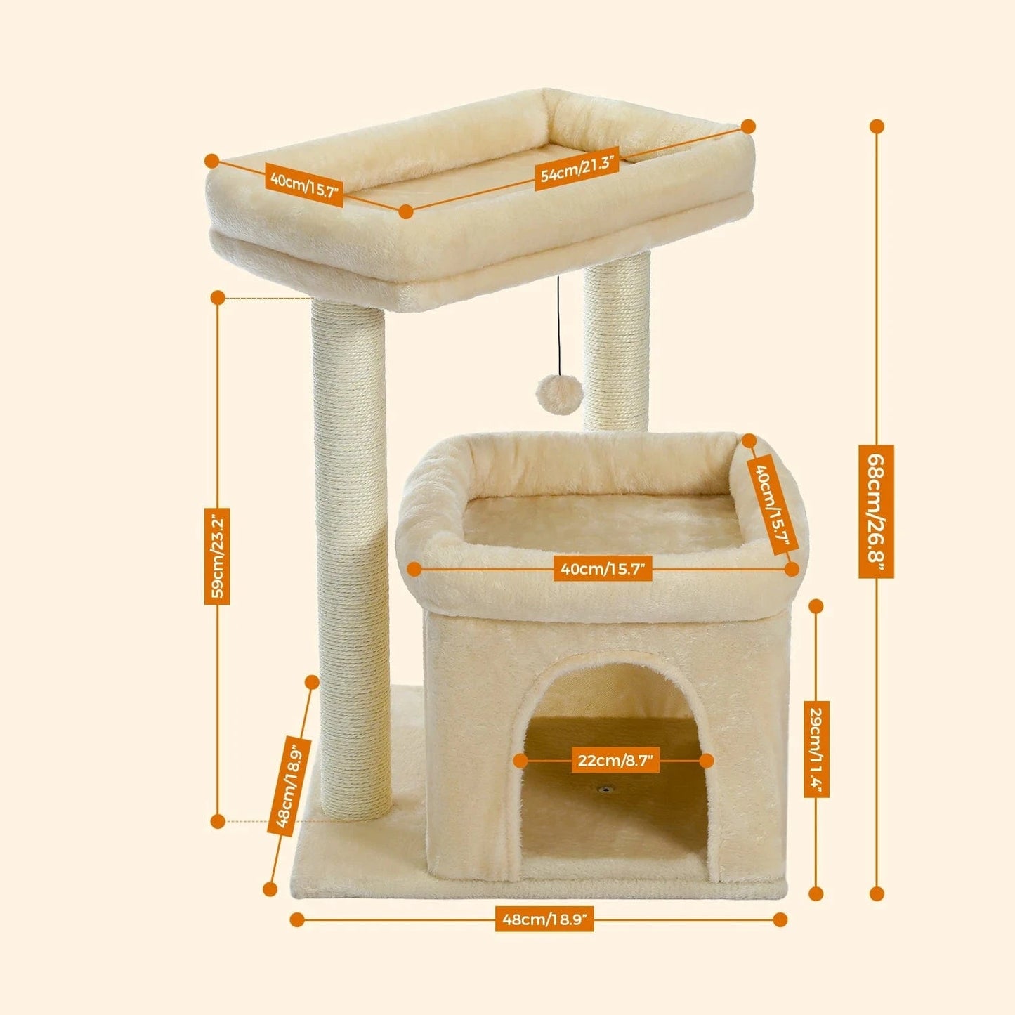 Gris Petit arbre a chat<br>Dome felin