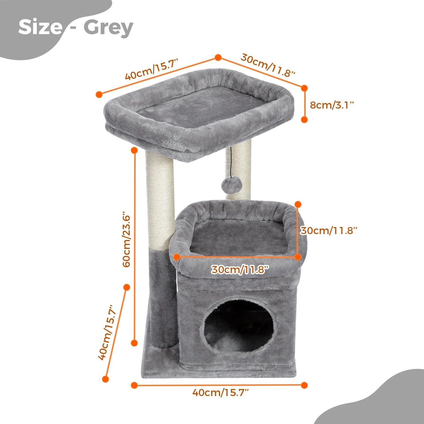 Gris Petit arbre a chat<br>Petit Trone