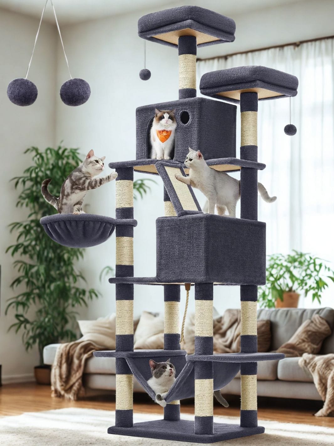 Gris foncé Arbre a chat<br>Palais Magic