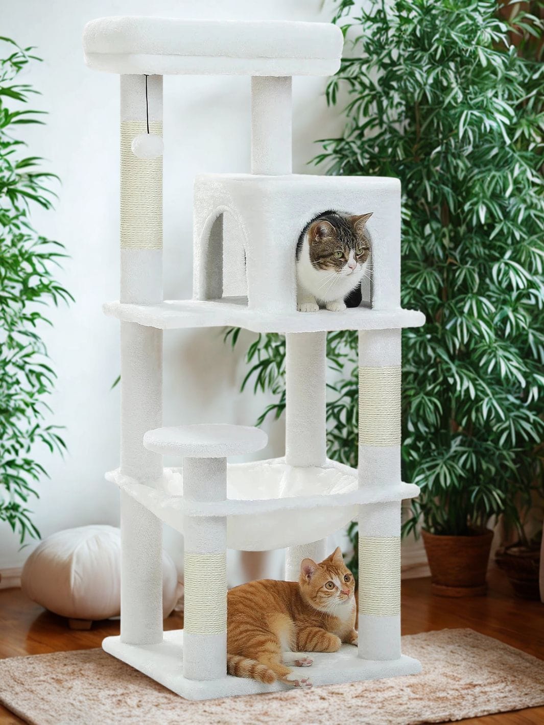 Blanc Arbre a chat moyen<br>Bois Median