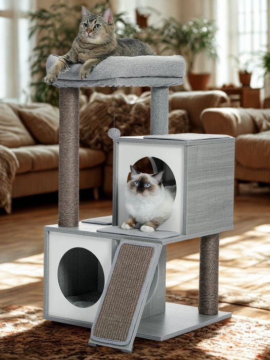 Gris/Brun Arbre a chat moyen<br> Elegant