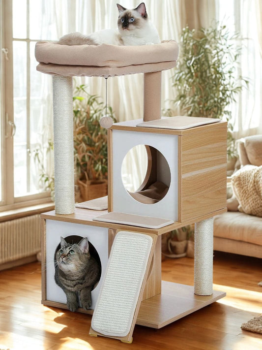 Brun/Blanc Arbre a chat moyen<br>Ligne Royal