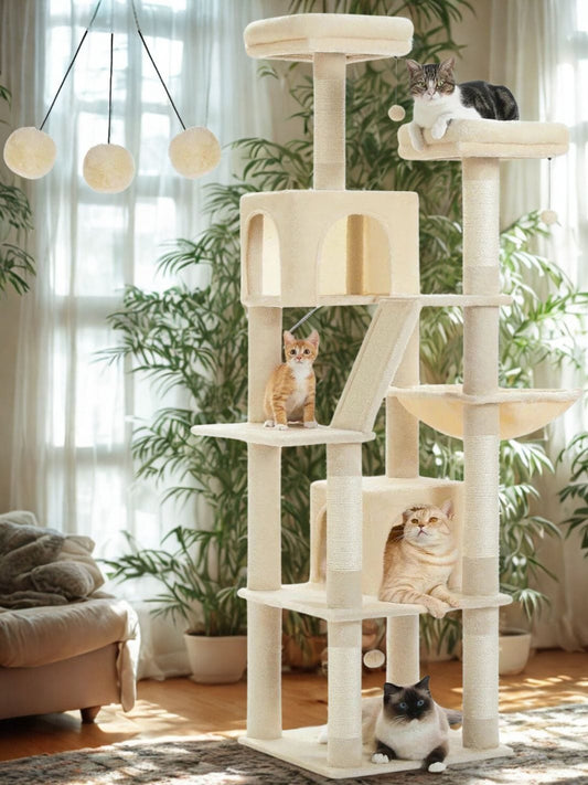 Beige Arbre à Chat XXL<br>Le Royaume de Votre Felin