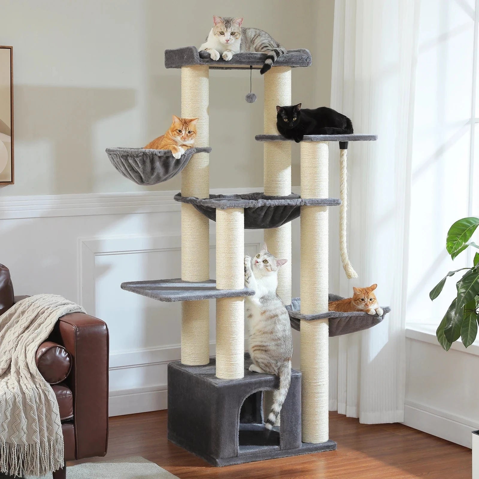 Gris Arbre a chat XXL<br>Trone Royal