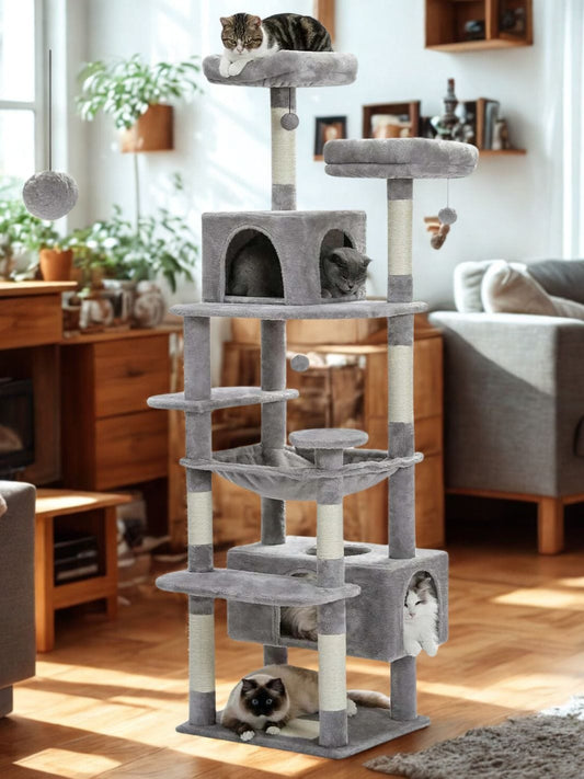 Gris Arbre à Chat XXL<br>Un Univers Luxueux
