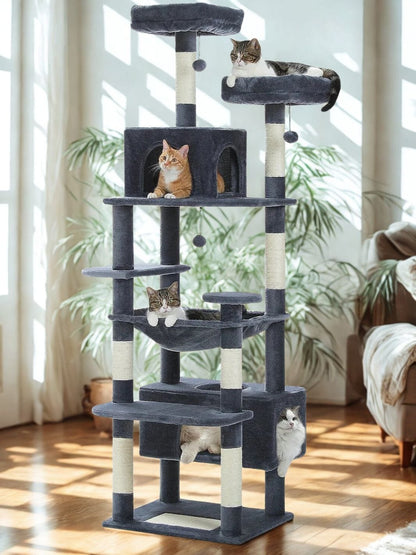 Gris foncé Grand arbre a chat<br>Chateau Felin