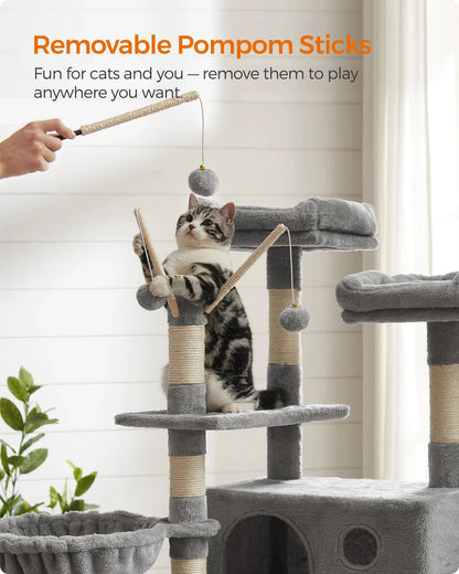 Gris clair Grand arbre a chat<br>Mega Miaou