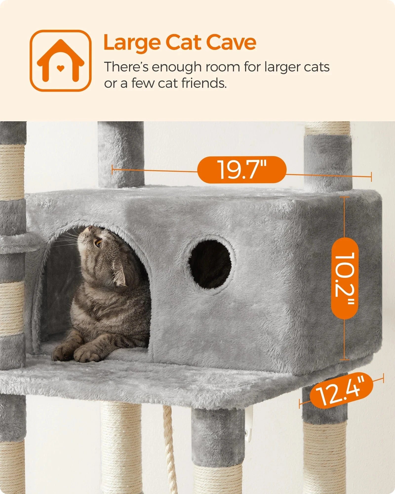 Gris clair Grand arbre a chat<br>Mega Miaou