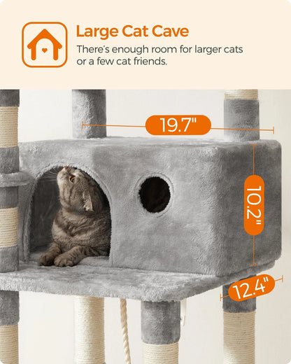 Gris clair Grand arbre a chat<br>Mega Miaou