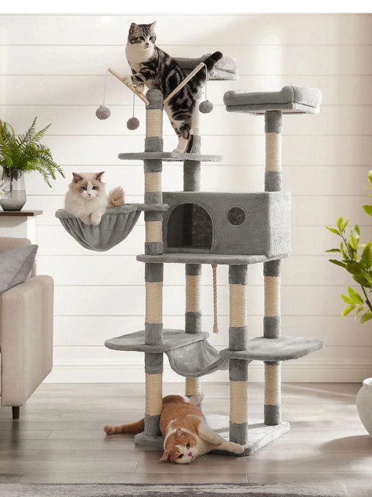 Gris clair Grand arbre a chat<br>Mega Miaou