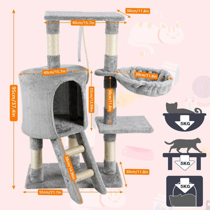 Gris Petit arbre a chat<br>Velours Urbain